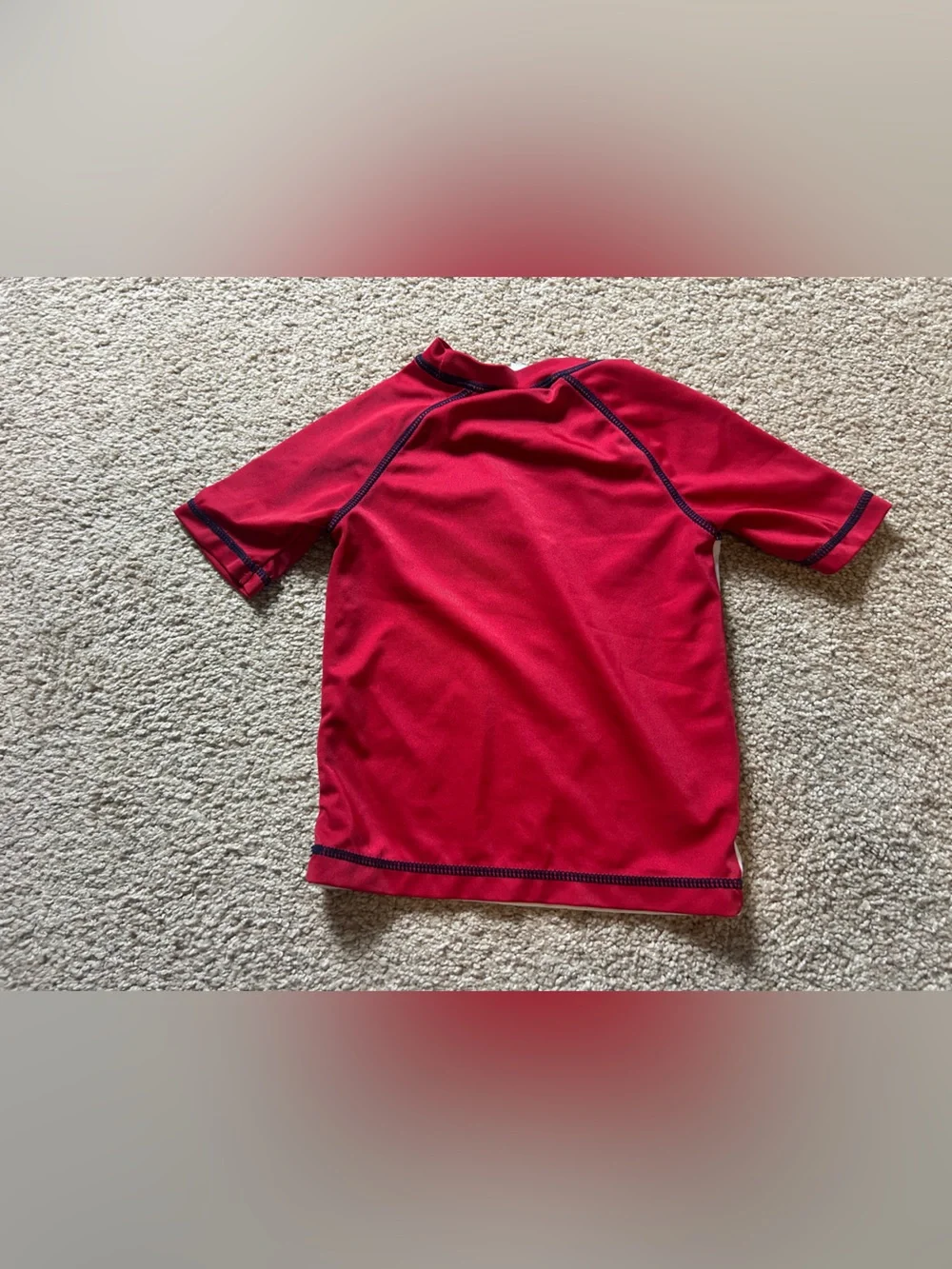 Gymboree Baby Boys Rash Guard Size 18-24 Months Red White Ahoy Matey Nautical